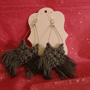 Silver or gold dangle tassle earrings